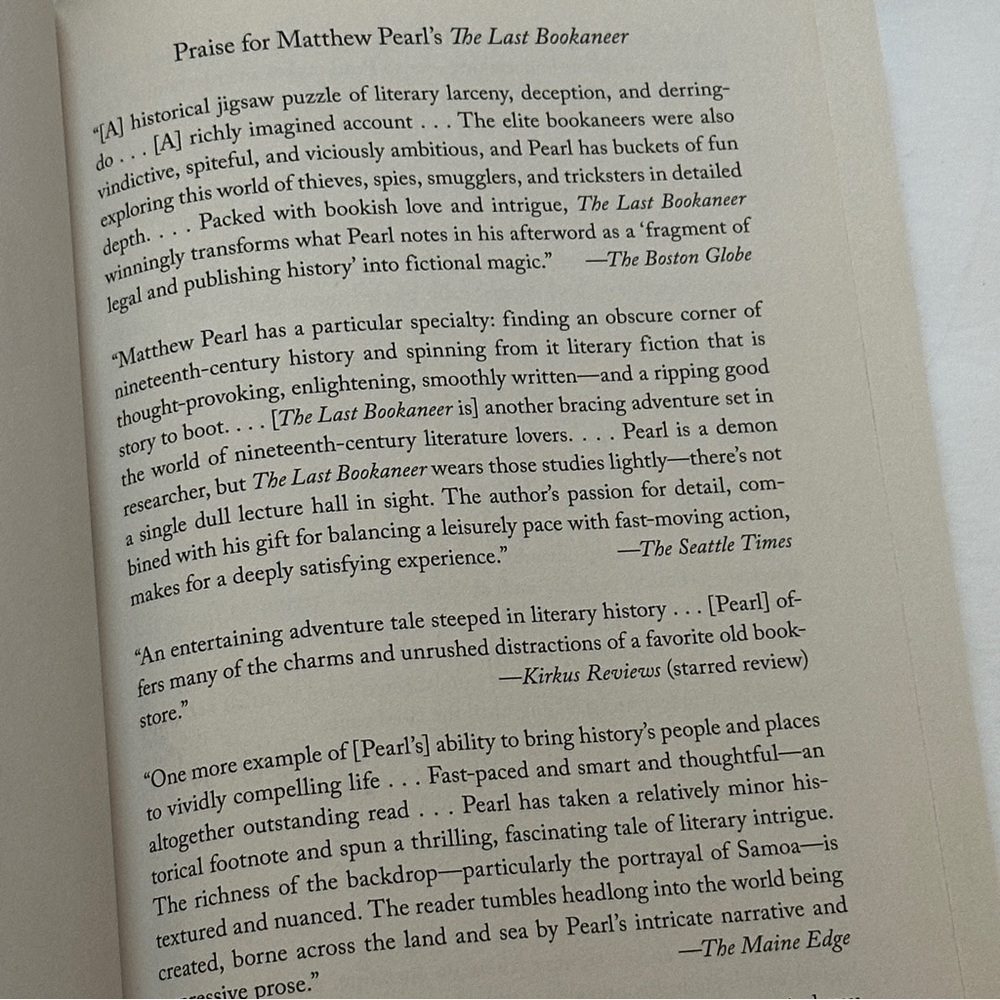 The Last Bookaneer by Matthew Pearl | Historical Fiction | Paperback Book - Picture 7 of 7